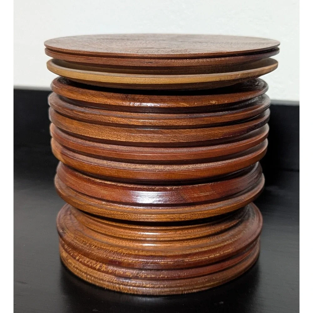 FATHER'S DAY IDEA Hand-Turned Trinket/Storage Box‎ Multi-Layer With Fitted Lid